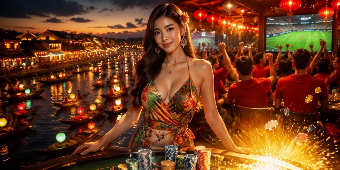 Không khí giải trí casino và lễ hội Tết tại Hội An, Việt Nam
